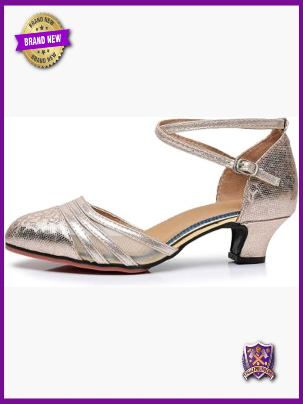 Vintage Mesh Flapper Dance Shoes - Gatsby Roaring 20s Salsa Swing Ballroom Heels
